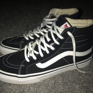 Vans womens size 9 black and white hightops